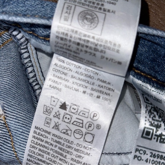 Levi’s Mom Jeans Baggy 90s High Rise Blue Tappered - Picture 8 of 13